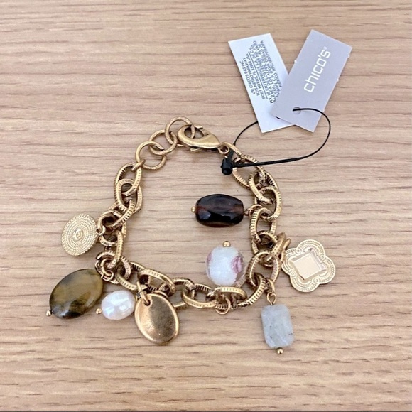 Chico’s CWP Gold Charmy Bracelet - Picture 2 of 3